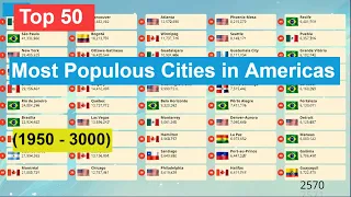 Top 50 | Most Populous Cities in Americas  (1950 - 3000) Which Cities are the Biggest in Americas?