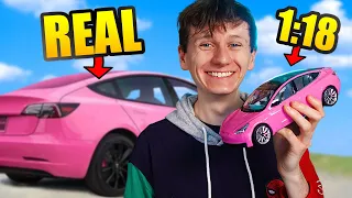 I bought a $125 Diecast Tesla Model 3 ...and wrapped it pink!