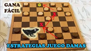 Estrategias para jugar damas | Trampa de la rana negra, Trampas para Damas #3