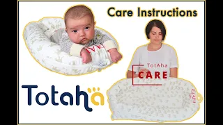 How to Care instructions for TotAha superior baby and toddler lounger babynest, designed in USA