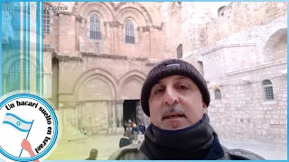 El Santo Sepulcro y la Escalera, Jerusalem.