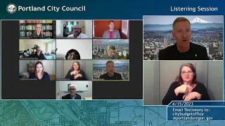 Portland City Council Budget Community Listening Session 04/15/23