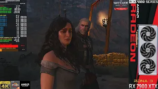 The Witcher 3 Patch 4.04 Ultra+ Settings Ray Tracing FSR 4K | RX 7900 XTX | R9 7950X 3D