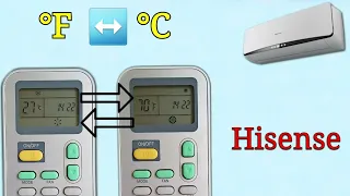 Hisense AC Air Conditioner Remote Settings | °F Fahrenheit ↔️ °C Celsius