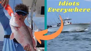 Fishing Around Idiots During Red Snapper Season (Boating Accident!)