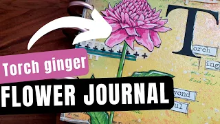 T is for Torch Ginger | A-Z flower art journal