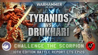 Tyranids vs Drukhari (Dark Eldar) Warhammer 40K 10th Edition Battle Report 2000pts