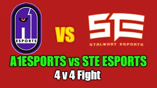 A1 vs STE 4 v 4 fight.