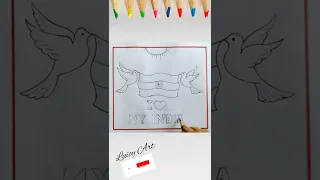 Independence Day Drawing || Republic Day Drawing #drawing #shorts