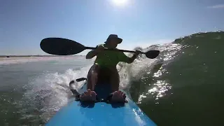 Macski Waveski Surfing, Maiden Voyage at Demo Point 4x4 Outer Beach, Long Island, NY.