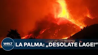 VULKANAUSBRUCH AUF LA PALMA: "Desolate Lage!" Sechs Meter hohe Lavaströme - Alarm auf Kanareninsel