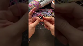 Easy Crochet Scrunchie - scrap yarn project, Loops & Threads Soft & Shiny yarn hair accessory