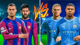 FC 24😱| Ronaldo & Messi vs Mbappe & Haaland - Who Would Win - UCL FINAL!