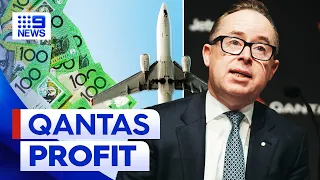 Qantas posts $2.5 billion profit, first full year in the black since COVID-19 | 9 News Australia