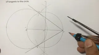 Draw a circle of radius 5 cm. From a point 9 cm away from its centre, construct a pair of tangents