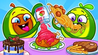 Desafío de comida 🍔 Primera vez en un restaurante || Historias divertidas para niños de Pit y Penny🥑