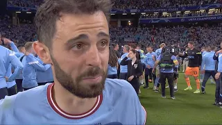 "I wish my grandad was here" 💙 | Bernardo Silva gives emotional interview after draining UCL final