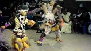 A young "simb" lion performing at a taneber organized by Diene Sagna in Dakar February 2012.