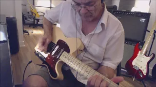 Fender Telecaster backing track surf guitar riffs style.