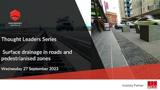 Thought Leaders Series: Surface drainage - Roads & Pedestrianised shared zones