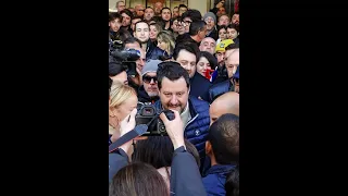 Matteo Salvini in Piazza San Babila