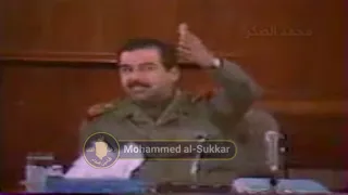 نادر جزء من حديث الرئيس القائد صدام حسين خلال اجتماع عام 1982م