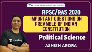 Important Questions on Preamble of Indian Constitution | Political Science | RAS/RPSC 2020/21