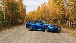 Mitsubishi 3000gt на тросу, в -16 и без ДВС