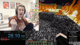 xQc Full Minecraft Speedrun Record Footage (28:10)