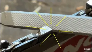 Chainsaw hand sharpening, Square ground filing explained.