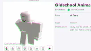 How to get old school animation free in roblox