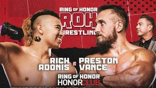 Rich Adonis vs Preston Vance || AEW ROH Wrestling Highlights Today 5/4/23