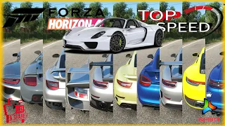 Forza Horizon 4 Top 10 Fastest Porsche | Tuned and Upgraded Top Speed Battle