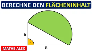 Berechne den Flächeninhalt | Geometry | Dreieck | Flächeninhalt | Satz des Pythagoras | Mathe Alex