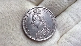 GR.Britian HALF CROWN 1887 года