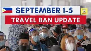 Philippines Travel Ban Update | September 1- 5, 2021