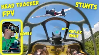 FPV Aerobatics Demo Using Head Tracker & Reflector Sight in FMS Zero 1400mm Cockpit