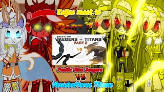 // Kaijus react to Pacific Rim Jaegers VS MonsterVerse Titans // Part 2 // By Goji Center //