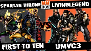 Spartan Throne vs LivingLegend | First to 10 | Ultimate Marvel vs Capcom 3