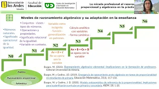 80 - La mirada profesional al razonamiento proporcional y algebraico en la práctica estadística