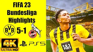 FIFA 23 PS5 - Dortmund vs FC Cologne - Bundesliga Highlights - (4K 60fps)