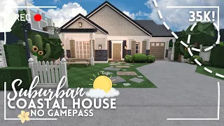 [roblox bloxburg] no gamepass suburban coastal one story home 🌊 ꒰ house exterior build ꒱ - itapixca