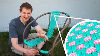 How to Upcycle a Patio Chair with Paracord.