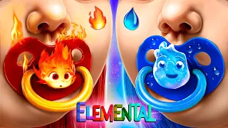 Ember Et Wade De Elemental Ont Des Enfants! Cache-cache Extreme Dans Des Boites!