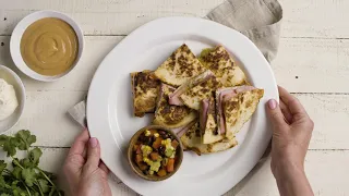 Honey Mustard Ham & Pulled Chicken Quesadilla | D'Orsogna Recipe