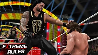 WWE 2K16 Extreme Rules 2016 - Roman Reigns vs AJ Styles WWE World Heavyweight Championship Match!