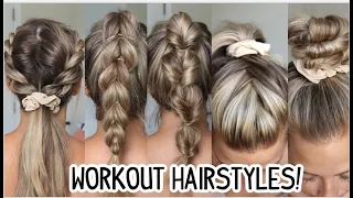 EASY GYM/WORKOUT HAIRSTYLES! SHORT, MEDIUM,  & LONG HAIRSTYLES!