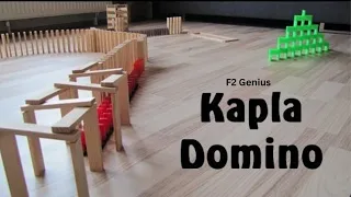 Kapla Domino Compilation - Domino Tricks With Kapla - Satisfying & Relaxing Videos By @f2genius