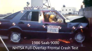 1986 Saab 9000 CD / CE (Sedan / Hatchback) NHTSA Full-Overlap Frontal Crash Test