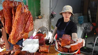 Crazy speed! Amazing roast pork chopping skills | Vietnamese street food